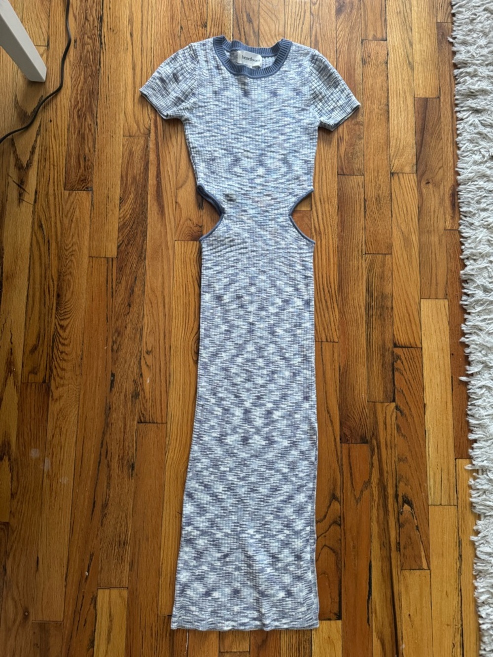 Heartloom Blue Marled Cutout Knit Dress